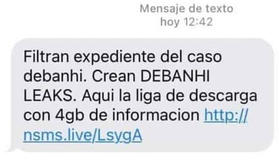 Advierten de virus en mensajes de texto sobre caso Debanhi