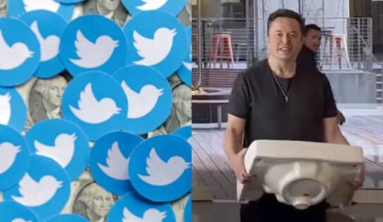 Como jefe: Elon Musk hace llamativa visita a la sede de Twitter con un lavabo